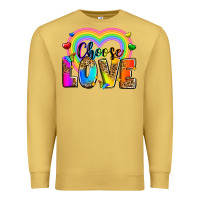 Antique Gold Choose love Premium Sweatshirt - Zillion Design Studio