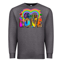 Charcoal Heather Choose love Premium Sweatshirt - Zillion Design Studio