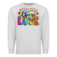 Dove Grey Choose love Premium Sweatshirt - Zillion Design Studio