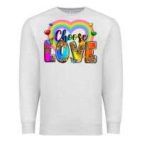 Oatmeal Heather Choose love Premium Sweatshirt - Zillion Design Studio