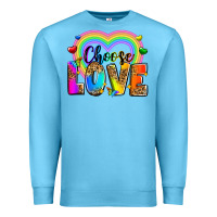Ocean Blue Choose love Premium Sweatshirt - Zillion Design Studio