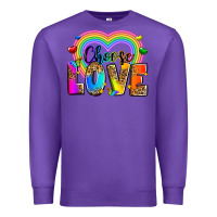Purple Choose love Premium Sweatshirt - Zillion Design Studio