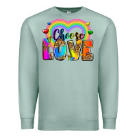 Seafoam Choose love Premium Sweatshirt - Zillion Design Studio
