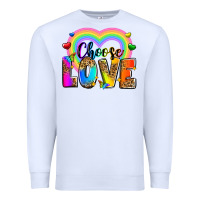 White Choose love Premium Sweatshirt - Zillion Design Studio