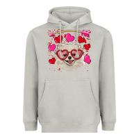 Moon Dust valentine's day white pomeranian Heavyweight Hoodie - RanaPortraitStore