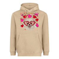 Mushroom valentine's day white pomeranian Heavyweight Hoodie - RanaPortraitStore