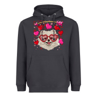 Valentine's Day White Pomeranian Heavyweight Hoodie | Teevron