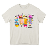 Cream Easter Teacher Life Heavy Core Tee - CowhideDigitalArt