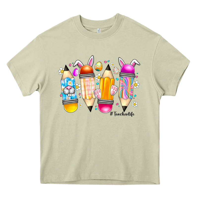 Easter Teacher Life Heavy Core Tee by CowhideDigitalArt | Teevron