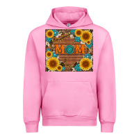 Fuchsia Pink sunflower gemstone and mom with cowhide Urban Hoodie - Artiststas