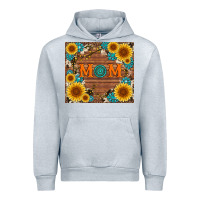Heather Grey sunflower gemstone and mom with cowhide Urban Hoodie - Artiststas