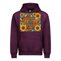 Mauve Wine sunflower gemstone and mom with cowhide Urban Hoodie - Artiststas
