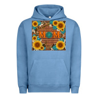 Pigment Pebble Blue sunflower gemstone and mom with cowhide Urban Hoodie - Artiststas