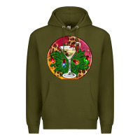 Army Green Christmas martini Premium Hoodie - AdoDesignShop