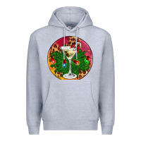 Heather Grey Christmas martini Premium Hoodie - AdoDesignShop