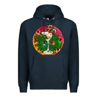 Navy Christmas martini Premium Hoodie - AdoDesignShop