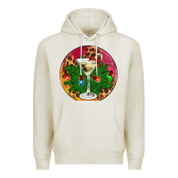 Oatmeal Heather Christmas martini Premium Hoodie - AdoDesignShop
