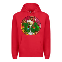 Red Christmas martini Premium Hoodie - AdoDesignShop
