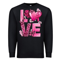 Black Love Cancer with Heart Premium Sweatshirt - texasbilliewilder
