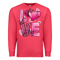 Cardinal Love Cancer with Heart Premium Sweatshirt - texasbilliewilder