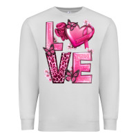 Dove Grey Love Cancer with Heart Premium Sweatshirt - texasbilliewilder