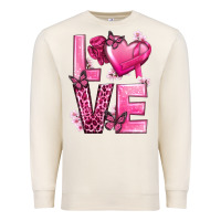 Sandshell Love Cancer with Heart Premium Sweatshirt - texasbilliewilder