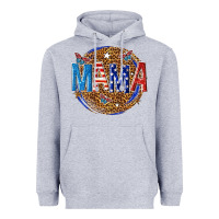 Heather Grey 4th of july mama Heavyweight Hoodie - texasbilliewilder