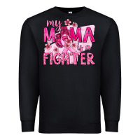 Black My Mama Is a Fighter with Ribbon Premium Sweatshirt - texasbilliewilder