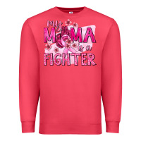 Cardinal My Mama Is a Fighter with Ribbon Premium Sweatshirt - texasbilliewilder