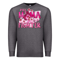 Charcoal Heather My Mama Is a Fighter with Ribbon Premium Sweatshirt - texasbilliewilder
