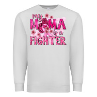 Dove Grey My Mama Is a Fighter with Ribbon Premium Sweatshirt - texasbilliewilder