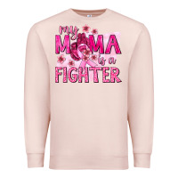 Pale Pink My Mama Is a Fighter with Ribbon Premium Sweatshirt - texasbilliewilder