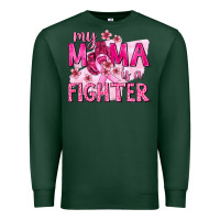 Sports Green My Mama Is a Fighter with Ribbon Premium Sweatshirt - texasbilliewilder