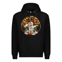 Black christmas martini cocktail party Premium Hoodie - AdoDesignShop