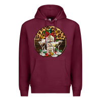 Burgundy christmas martini cocktail party Premium Hoodie - AdoDesignShop