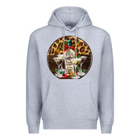Heather Grey christmas martini cocktail party Premium Hoodie - AdoDesignShop