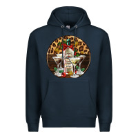 Navy christmas martini cocktail party Premium Hoodie - AdoDesignShop
