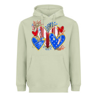 Matcha 4th of july hearts Heavyweight Hoodie - texasbilliewilder