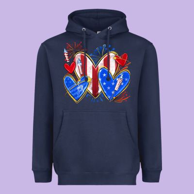 Heavyweight Hoodie 4th of july hearts