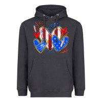 Smoke 4th of july hearts Heavyweight Hoodie - texasbilliewilder