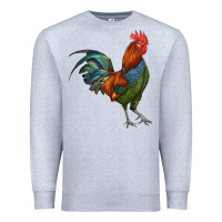 Heather Grey rooster Premium Sweatshirt - RanaPortraitStore