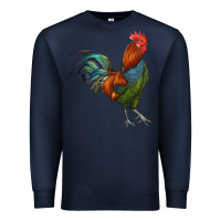 Navy rooster Premium Sweatshirt - RanaPortraitStore