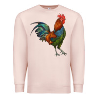 Pale Pink rooster Premium Sweatshirt - RanaPortraitStore