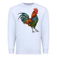 White rooster Premium Sweatshirt - RanaPortraitStore
