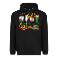 Black mexico wine glasses Heavyweight Hoodie - Zillion Design Studio