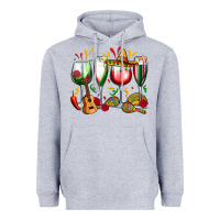 Heather Grey mexico wine glasses Heavyweight Hoodie - Zillion Design Studio