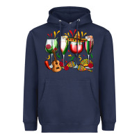 Navy mexico wine glasses Heavyweight Hoodie - Zillion Design Studio