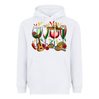 White mexico wine glasses Heavyweight Hoodie - Zillion Design Studio