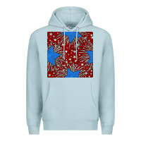 Blue Mist Glitter 4th of July Seamless Pattern Premium Hoodie - BundleAndBundleShop