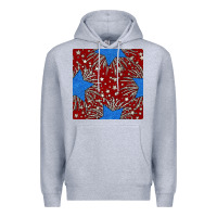 Heather Grey Glitter 4th of July Seamless Pattern Premium Hoodie - BundleAndBundleShop